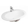 Oltens Asta inset wash basin 55x42 cm oval with SmartClean film white 41702000 zdj.1