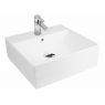Oltens Hyls countertop wash basin 47 cm square with SmartClean film white 41809000 zdj.1