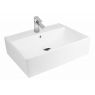 Oltens Hyls countertop wash basin 58,5x44 cm rectangular with SmartClean film white 41810000 zdj.1