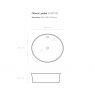 Oltens Lysake countertop wash basin 48,5 cm round with SmartClean film white 41807000 zdj.2
