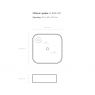 Oltens Lysake countertop wash basin 42,5 cm square with SmartClean film white 41808000 zdj.2