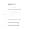 Oltens Hyls countertop wash basin 58,5x44 cm rectangular with SmartClean film white 41810000 zdj.2