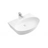Oltens Luma washbasin 45.5x38.5 cm, oval, wall-mounted, with SmartClean coating, white 41506000 zdj.1