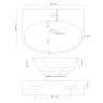 Oltens Luma washbasin 51x41,5 cm, oval, wall-mounted, with SmartClean coating, white 41507000 zdj.2