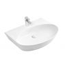 Oltens Luma washbasin 59,5x44 cm, oval, wall-mounted, with SmartClean coating, white 41508000 zdj.1