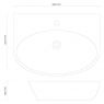 Oltens Luma washbasin 59,5x44 cm, oval, wall-mounted, with SmartClean coating, white 41508000 zdj.2