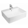 Oltens Hyls countertop wash basin 58,5x44 cm rectangular with SmartClean film white 41810000 zdj.1