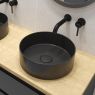 Oltens Lagde 35,5 cm countertop washbasin round black matte 40304300 zdj.10