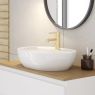 Oltens Hamnes Thin Aufsatzwaschbecken 51x39 cm oval weiß 41313000 zdj.17