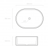 Oltens Lom countertop wash basin 55x34 cm oval white 40311000 zdj.2