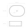 Oltens Lom countertop wash basin 55x34 cm oval with SmartClean film white 40811000 zdj.2