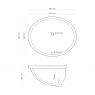 Oltens Mana undercounter wash basin 46x38 cm oval with SmartClean film white 40600000 zdj.2