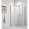 Oltens Fulla kabina prysznicowa 130x90 cm prostokątna drzwi ze ścianką chrom/szkło przezroczyste 20210100 zdj.3