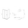 Oltens Fulla shower cubicle 120x80 cm rectangular door with a fixed wall 20203100 zdj.3