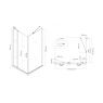 Oltens Verdal shower enclosure 120x80 cm rectangular door with a fixed wall matte black/transparent glass 20210300 zdj.2