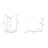 Oltens Breda Duschwand 100x80 cm rechteckig schwarz matt/transparentes Glas 20221300 zdj.2