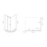 Oltens Breda Duschwand 110x80 cm rechteckig schwarz matt/transparentes Glas 20222300 zdj.2