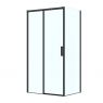 Oltens Breda shower enclosure 110x90 cm rectangular matte black/transparent glass 20225300 zdj.1