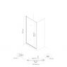 Oltens Rinnan shower door 100 cm for recessed spaces matte black/transparent glass 21209300 zdj.2