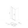 Oltens Verdal shower door 80 cm for recessed spaces matte black/transparent glass 21203300 zdj.2