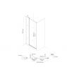 Oltens Verdal shower door 100 cm for recessed spaces matte black/transparent glass 21205300 zdj.2