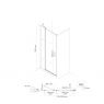 Oltens Verdal shower door 120 cm for recessed spaces matte black/transparent glass 21206300 zdj.2