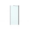 Oltens Rinnan sprchový kout 90x100 cm, obdélníkový, dveře se zástěnou, matná černá/průhledné sklo, 20217300 zdj.5