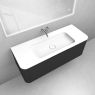 Oltens Hamnes set: 120 cm vanity unit with washbasin, matt black/matt white 68883300 zdj.1