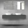 Oltens Vernal bathroom furniture set 160 cm with countertop, matte graphite 68355400 zdj.1