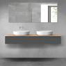 Oltens Vernal bathroom furniture set 160 cm with countertop, matte graphite/oak 68356400 zdj.1