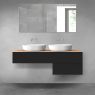 Oltens Vernal bathroom furniture set 140 cm with countertop, matte black/oak 68289300 zdj.1