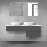 Oltens Vernal bathroom furniture set 140 cm with countertop, matte graphite/white gloss 68290400 zdj.1