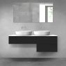 Oltens Vernal bathroom furniture set 140 cm with countertop, matte black/white gloss 68290300 zdj.1