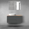 Oltens Vernal sada koupelnového nábytku 100 cm s horní deskou, matná grafitová/dub 68203400 zdj.1