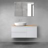 Oltens Vernal sada koupelnového nábytku 100 cm s horní deskou, matná šedá/dub 68203700 zdj.1