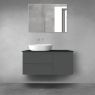 Oltens Vernal zestaw mebli łazienkowych 100 cm z blatem grafit mat/czarny mat 68206400 zdj.1