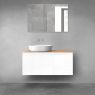 Oltens Vernal bathroom furniture set 100 cm with countertop, white gloss/oak 68251000 zdj.1
