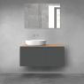 Oltens Vernal bathroom furniture set 100 cm with countertop, matte graphite/oak 68251400 zdj.1