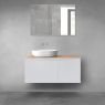 Oltens Vernal bathroom furniture set 100 cm with countertop, matte grey/oak 68251700 zdj.1