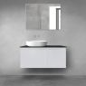Oltens Vernal bathroom furniture set 100 cm with countertop, matte grey/matte black 68255700 zdj.1