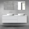 Oltens Vernal zestaw mebli łazienkowych 160 cm z blatem szary mat/biały połysk 68341700 zdj.1