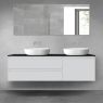 Oltens Vernal zestaw mebli łazienkowych 160 cm z blatem szary mat/czarny mat 68342700 zdj.1