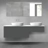 Oltens Vernal zestaw mebli łazienkowych 160 cm z blatem grafit mat/biały połysk 68353400 zdj.1