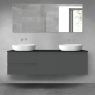 Oltens Vernal zestaw mebli łazienkowych 160 cm z blatem grafit mat/czarny mat 68414400 zdj.1