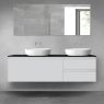 Oltens Vernal zestaw mebli łazienkowych 160 cm z blatem szary mat/czarny mat 68442700 zdj.1