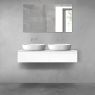 Oltens Vernal wall-mounted base unit 120 cm with Tera countertop, white gloss/light marble 68709000 zdj.1