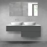 Oltens Vernal bathroom furniture set 140 cm with countertop, matte graphite/white gloss 68326400 zdj.1