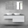 Oltens Vernal bathroom furniture set 140 cm with countertop, matte grey/matte black 68327700 zdj.1