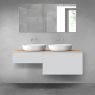 Oltens Vernal bathroom furniture set 140 cm with countertop, matte grey/oak 68305700 zdj.1