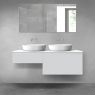 Oltens Vernal bathroom furniture set 140 cm with countertop, matte grey/white gloss 68306700 zdj.1